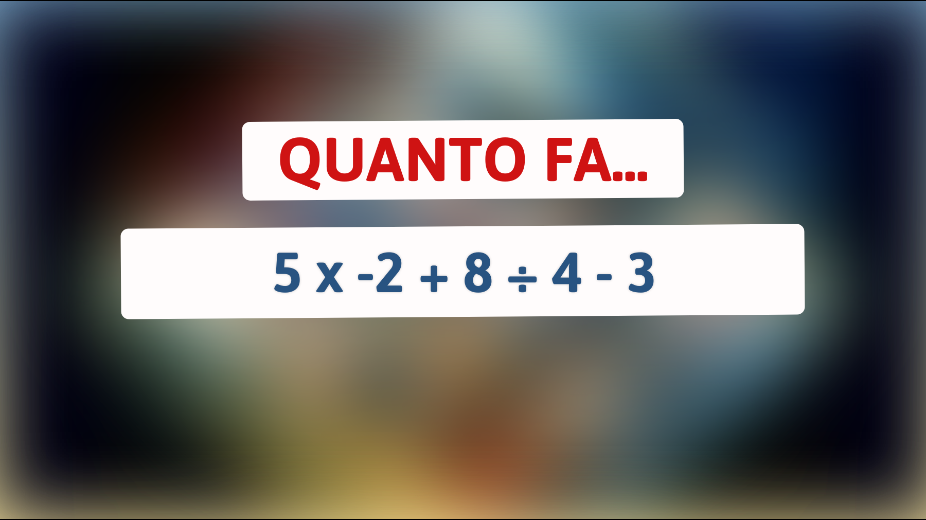 \"Sfida la tua intelligenza: solo il 2% delle persone risolve questo enigma matematico!\""